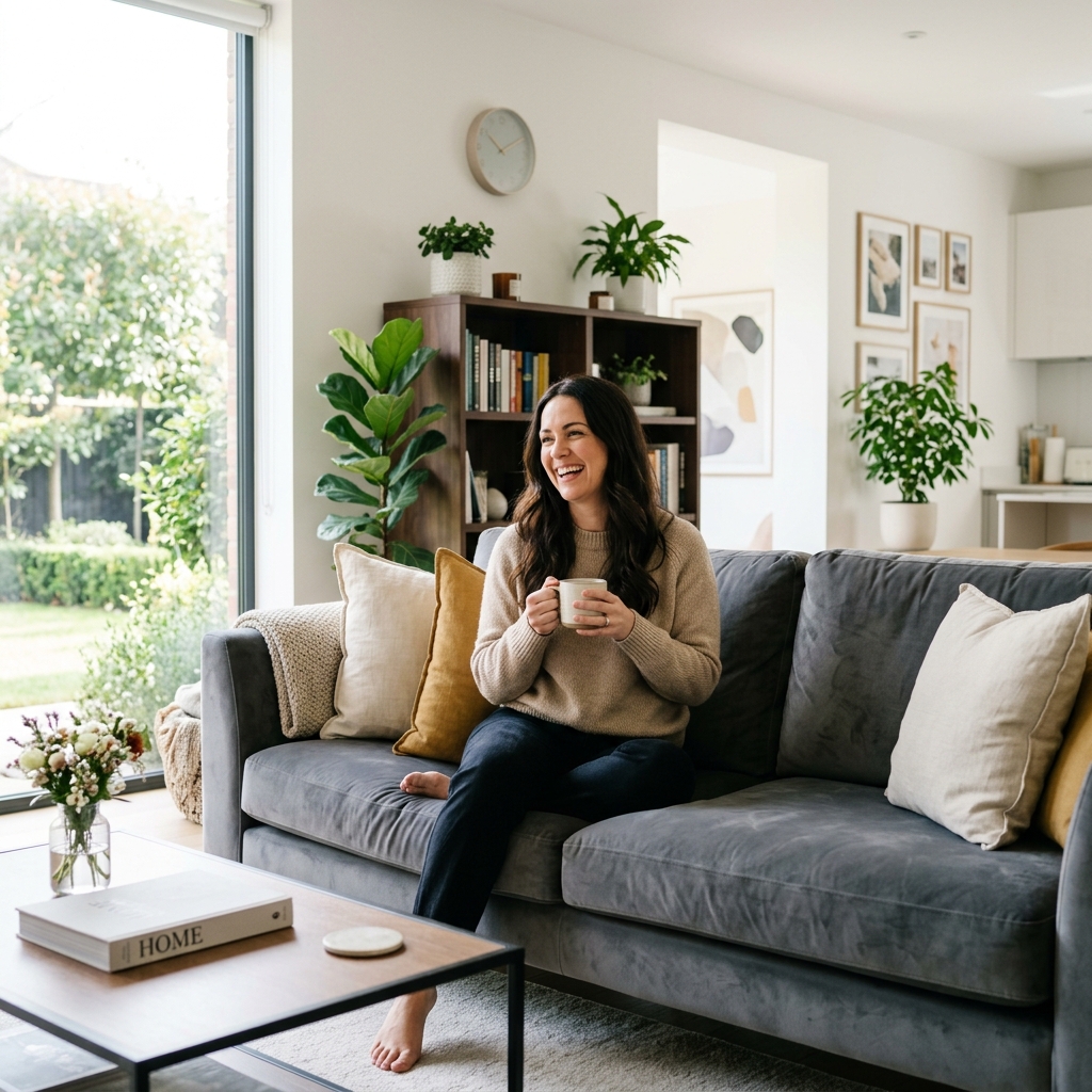 Homeowner relaxed